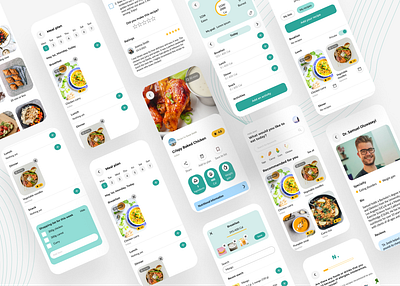 Nutrifood app branding design figma food food app portfolio ui user experience ux ux design vector