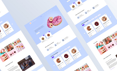 Happy Donuts Website cafe deserts design donuts figma food landing landing page pastry store shop store ui ux web design