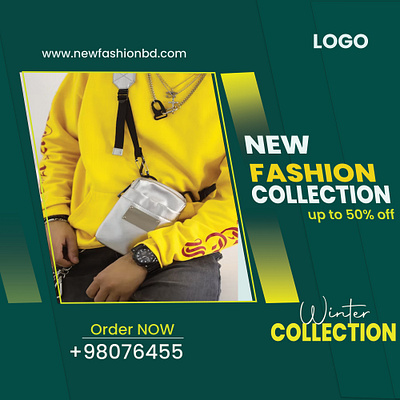 SOCIAL MEDIA ADS POST ads poste branding clothing design discount graphic design jackets new arrival poster desig social media post winter collection