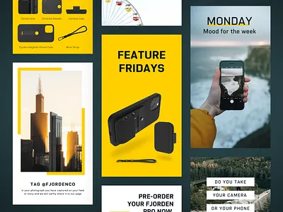Instagram Stories | Social Media Story Design camera gear creative gadgets fjorden innovative technology instagram stories iphone accessories iphone camera gadget mobile gadget mobile photography photo sharing photography accessories portrait photography product design smartphone photography social media stories stories design visual content visual storytelling