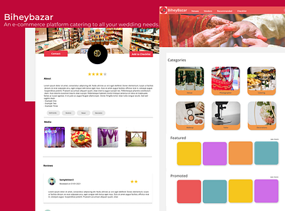 Web design: E-commerce for wedding necessities branding design designthinking ecommerce ui ux webapp webdesign wedding