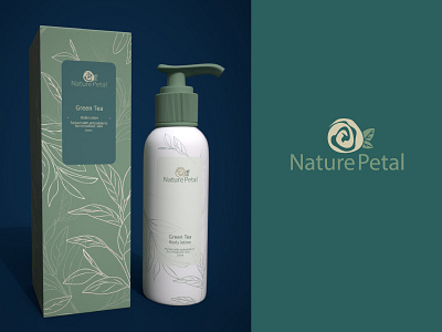 Brand Identity and Packaging : Nature Petal avocado body lotion branding cherry blossom graphic design green tea illustration illustrator leaves logo package design packaging pattern pouch pattern packaging products skincare soap store illustration