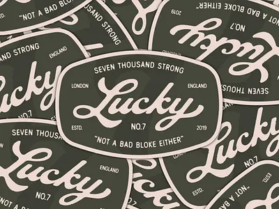 Lucky badge design badge badge design brand design brand identity brand identity design branding calligraphy design graphic design logo logo design logo designer logotype minimal modern simple type typography