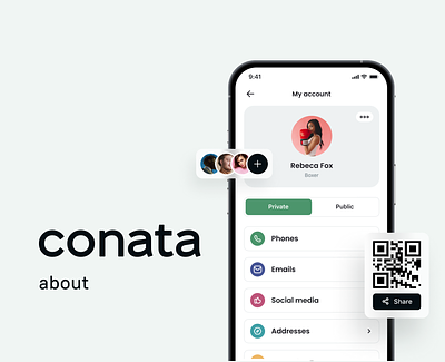 Conata app branding design figma graphic design interaction interface logo minimal mobile app product trend ui user interface ux vector