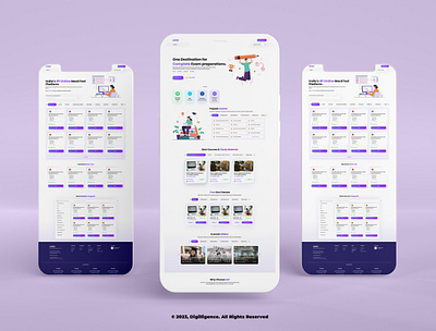 Education / Competitive exam learning / Online Course Website competitive exam design education website graphic design learning website online course ui uiux ux design website design
