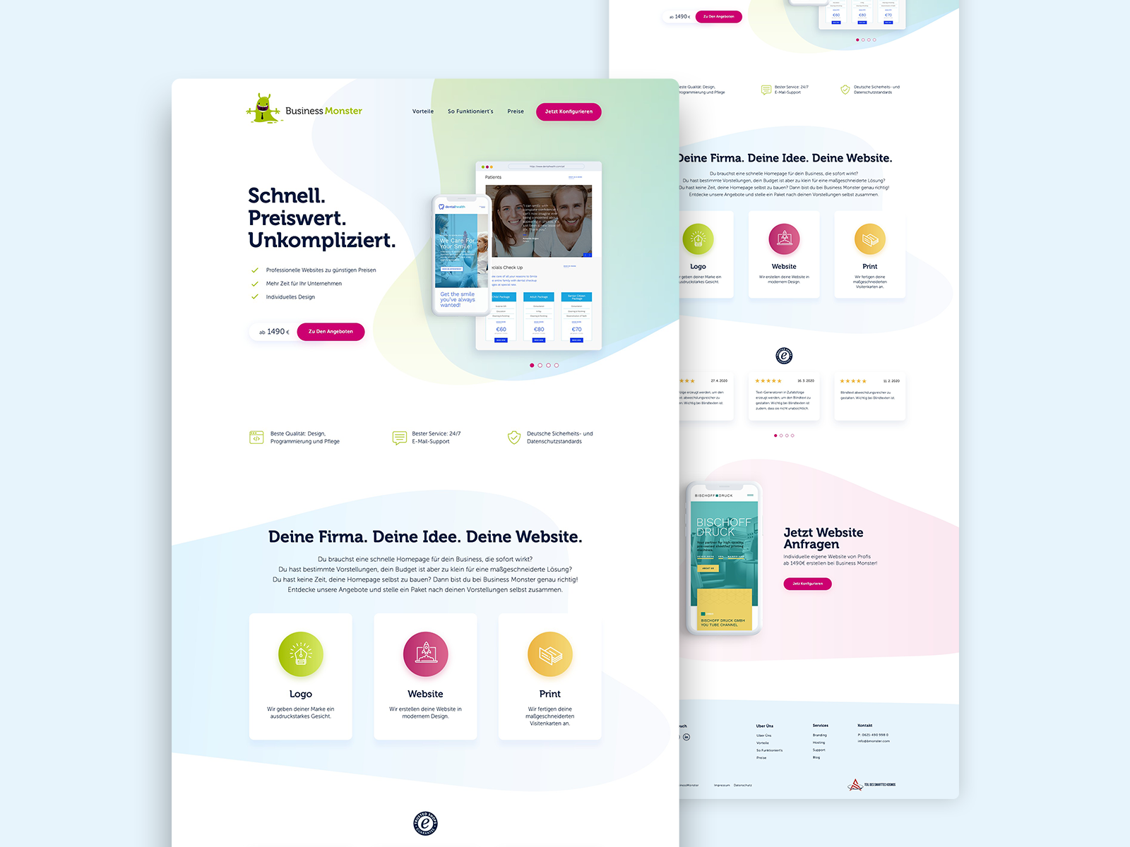 Business Monster Website b2b branding business website digital agency platform small business ui ux web design website design wordpress