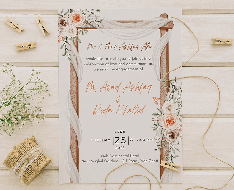 Engagement Card Design by Maryum Ashfaq on Dribbble