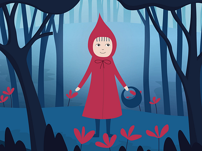 Little red riding hood aftereffect alicerinaldiart animation animation for children blue childrenanimation childrenillustration digitalart digitalillustration flowers forest illustration illustration and animation illustration for children illustrator little red riding hood littleredridinghood red redflowers woods