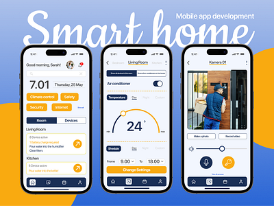 Mobile app development Smart home app design graphic design