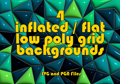 4 Inflated Low Poly Grid Backgrounds backgound design graphic design illustration vector