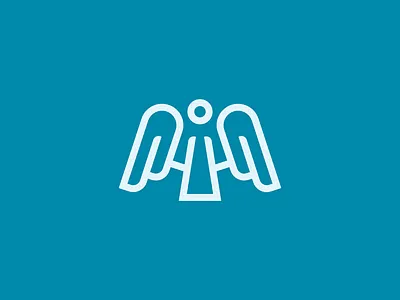 Angel branding graphic design icon logo minimal vector