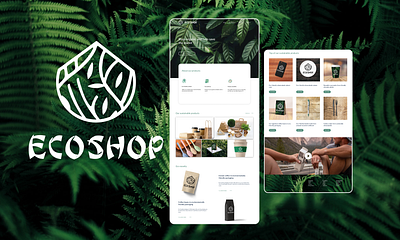 Ecoshop site app design graphic design ui ux web