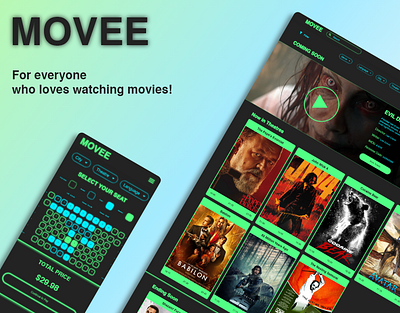 Movie Theatre (UI/UX) adobe adobexd app design movie product design responsive ui ui design uiux user experience user interface ux uxui website xd
