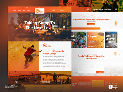 Ui UX Design Trips and Camp Website design graphic design landing page ui uiux design ux web page