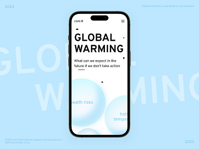 Global warming Responsive page gradient landing page minimalism responsive web design ui ui design visual design warming