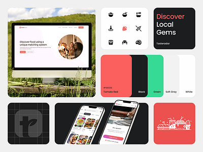 Tasteradar Brand - Restaurant Discovery branding food app restaurant ubereats