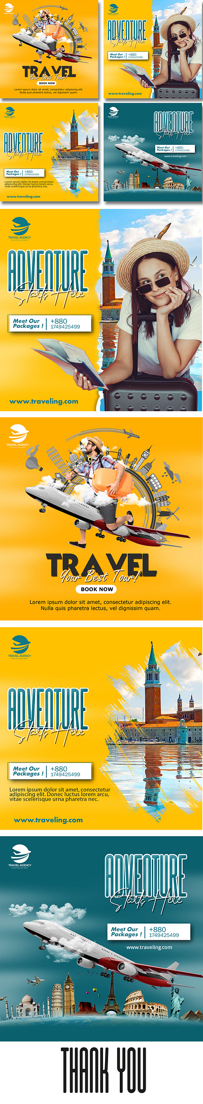 Travel Agency Post Design advertising branding creative design destination promotion graphic design post design social media marketing travel agency travel marketing visual appeal