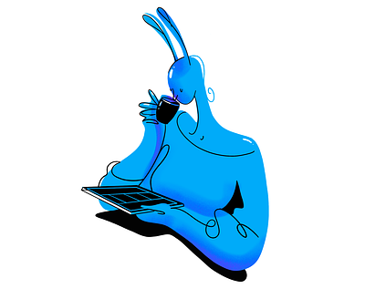 Year of the Rabbit character dude dudes hare illustration people procreate art rabbit