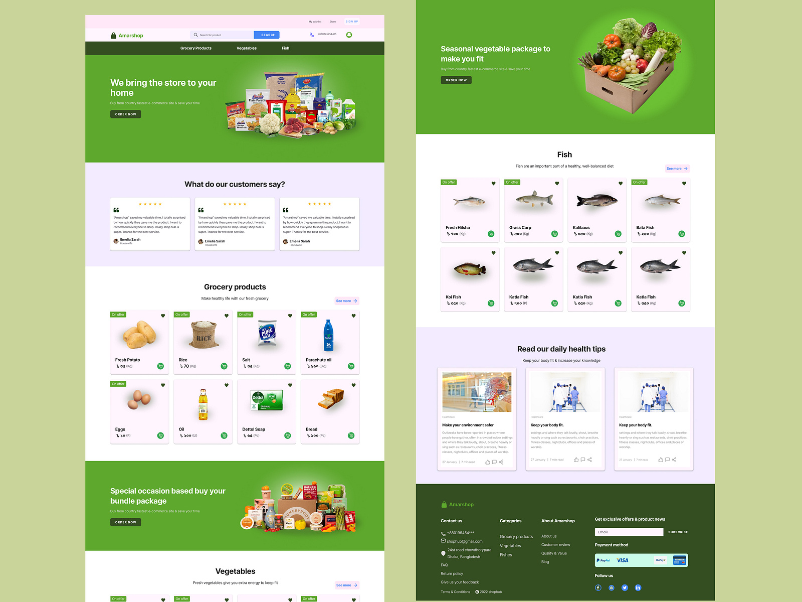 Grocery Website Design Concept by Sabbir Ahamed on Dribbble