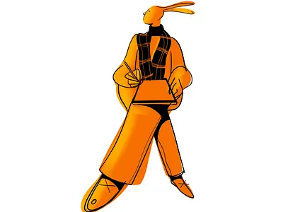 Year of the Rabbit 2d 2d art character drawing hare illustration people rabbit