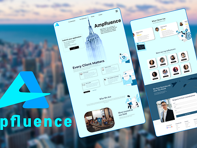 Ampfluence design graphic design site ui ux web