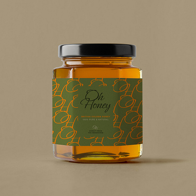 Oh Honey branding design graphic design logo packaging design