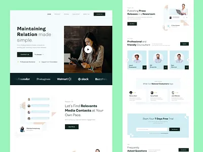 Maintain Relationship Landing Page 3d animation branding design graphic design illustration logo motion graphics ui vector