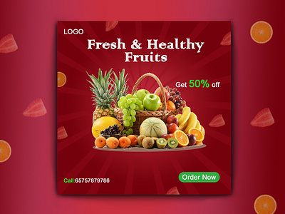 #fruits_socialmedia_post social media food banner social media post