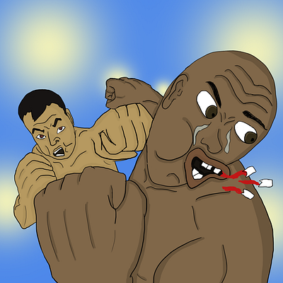 Knockout art boxing illustration photoshop photoshopart
