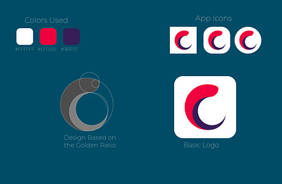 Coscend Branding app appicon blue branding favicon icon logo minimal monogram motto purple red vector