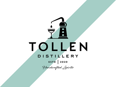 Tollen Distillery beverage classy clever distillery iconic logo logo design logo mark logo symbol minimal modern logo refined sophisticated spirits typeface typographic