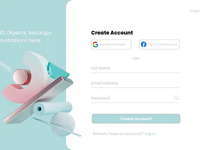 Daily UI Design Challenge | Day - 01 | Sign Up Page design illustration logo typography ui ux