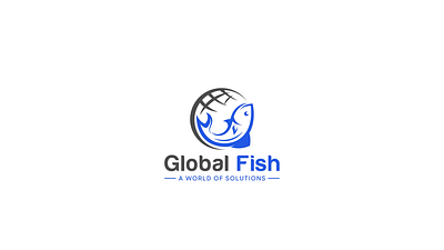 Global Fish- Logo Animation animation branding design illustration logo motion graphics