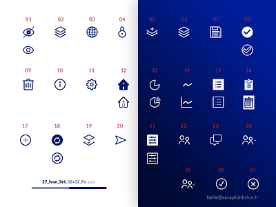Another 27x Icon Set 32 x 32 px grid bi colors brand branding free freebies graphic design home house icon icons icon set ill illustration illustrator ai photoshop psd print designer typo typography vector shapes
