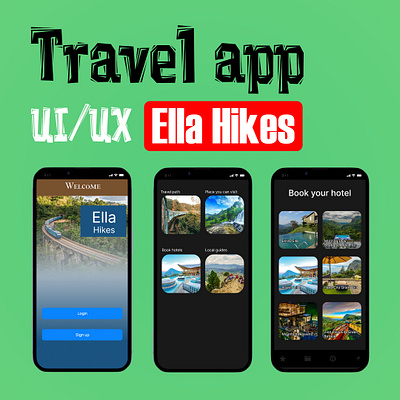 Travel app app branding design figama figma graphic design social media post travel app ui