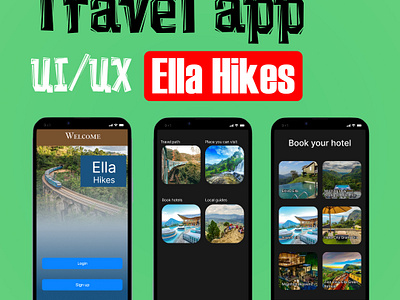 Travel app app branding design figama figma graphic design social media post travel app ui