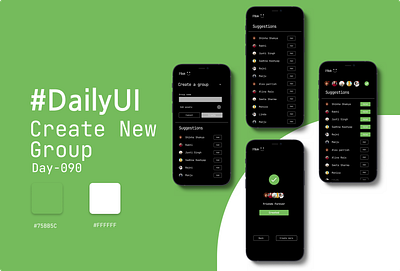 #DailyUI, Day-090:- Create New animation branding colours concept create new dailyui dailyuichallenge design freindgroup graphic design illustration logo typography ui vector