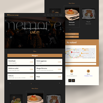 Restaurant website design illustration responsive website