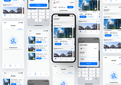 Auction Mobile App auction mobile app ui ui ux user interface