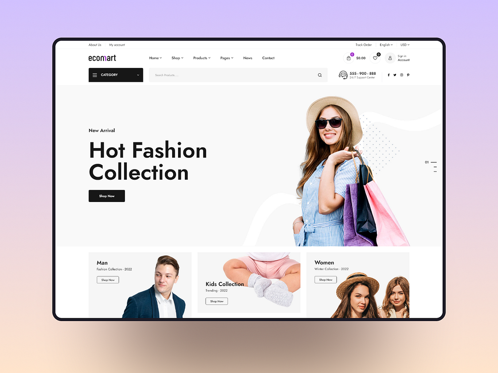 ecomart-eCommerce UI Design by RONJIT UKIL on Dribbble