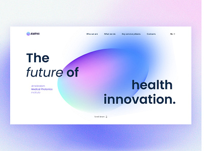 Amsterdam Medical Institute — Landing page hero 3d bubble creative design future graphic design health innovation inspiration medical minimalist purple ui ux web web design white