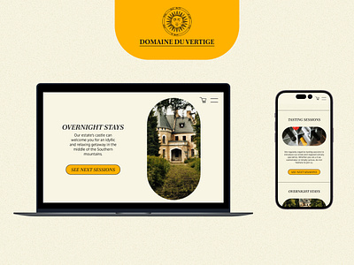 DOMAINE DU VERTIGE - Visit page brand brandidentity branding cta logo minimalist interface mobile mobiledesign responsive responsivedesgin scroll scrollpage showcasewebsite ui ux visit visitpage webdesign wine winery