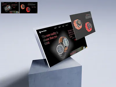 CASE STUDY.. TORM WATCH DARK / AND PINK VIEW. design landingpage product design ux watch