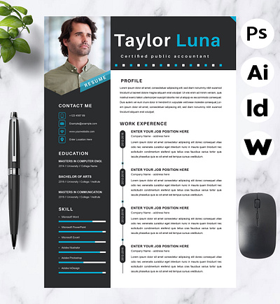 Certified Public Accountant Cv Template resume indesign