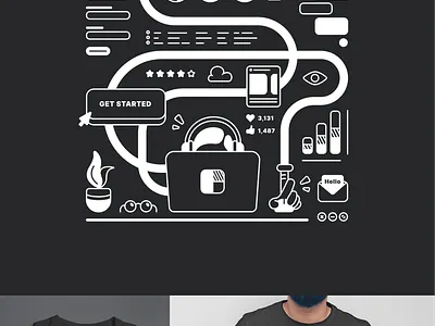 Conference T-Shirt Design - Clearbit conference merch shirt