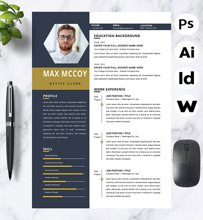 New Office Clerk Resume Template resume indesign