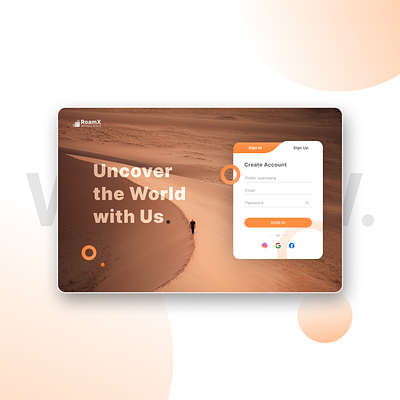Travel Explore Platform Sign-Up Page app design graphic design ui ux website