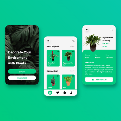 plant mobile app adobexd app design flower homepage landing page mobile nature plant ui ui design uiux ux ux design web design