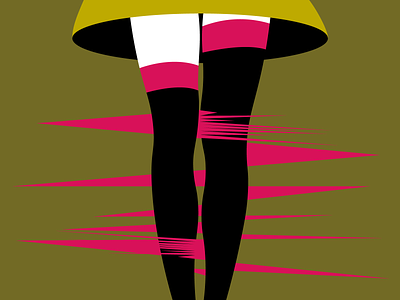 Stockings abstract fashion flat foot girl illustration legs lingerie stockings strange vector woman