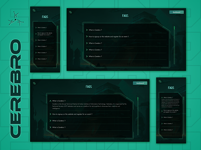 CEREBRO - Technical Fest of IIITV cerebro cse dark green faqs faqs page fest green iiit iiitv iit indian institute page tech technical technical fest ui ux web design
